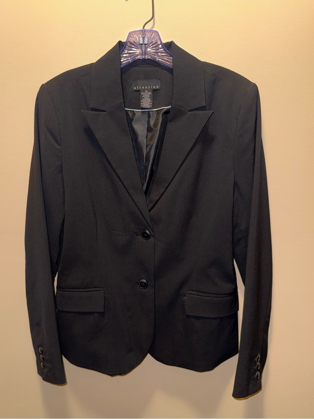attention Tailored Black Women's Blazer